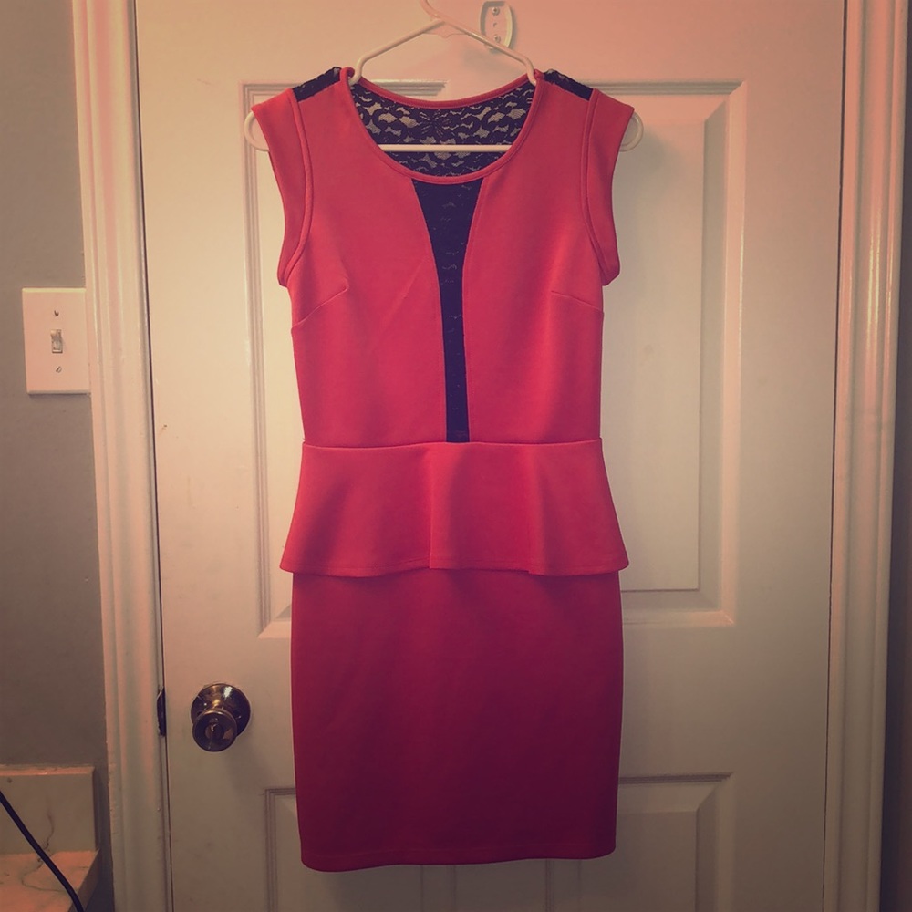 Hot pink dress